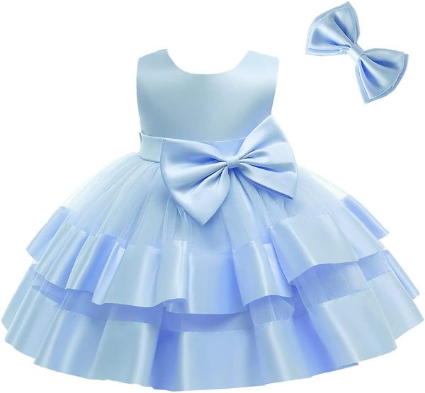 3M-6T Baby Girl Ruffle Lace Backless Pageant Dress Toddler Tutu Gown Flower Tulle Party Dresses - Image 8