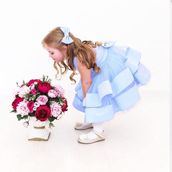 3M-6T Baby Girl Ruffle Lace Backless Pageant Dress Toddler Tutu Gown Flower Tulle Party Dresses - Image 9