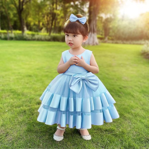 3M-6T Baby Girl Ruffle Lace Backless Pageant Dress Toddler Tutu Gown Flower Tulle Party Dresses - Image 10