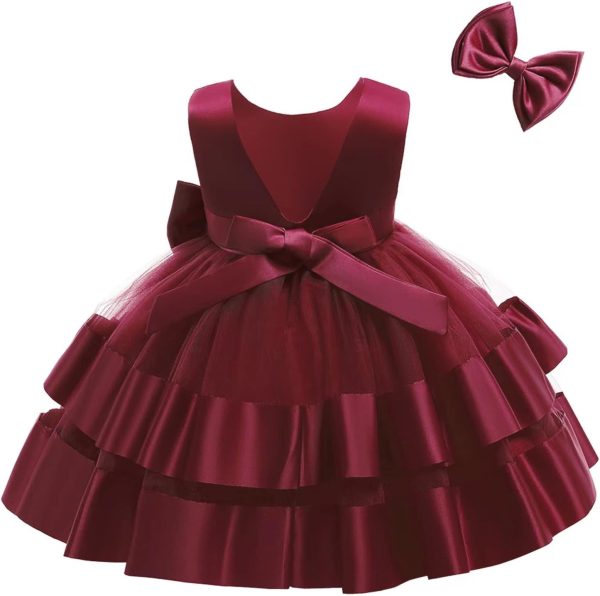 3M-6T Baby Girl Ruffle Lace Backless Pageant Dress Toddler Tutu Gown Flower Tulle Party Dresses - Image 11