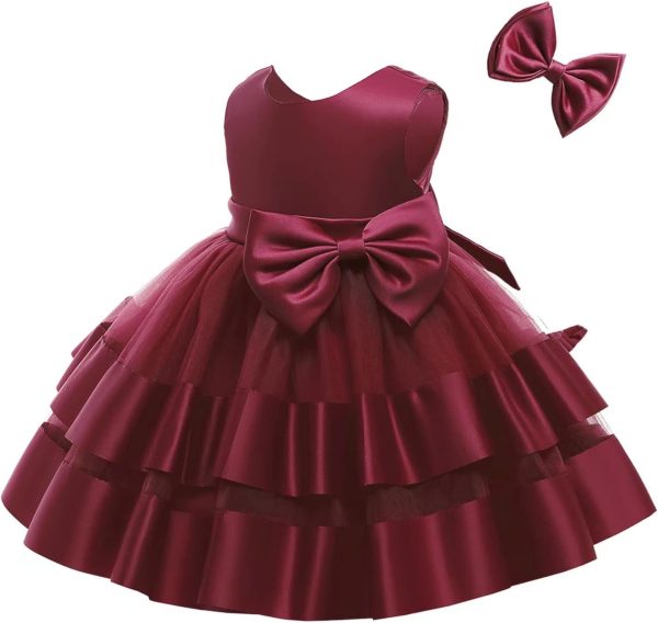 3M-6T Baby Girl Ruffle Lace Backless Pageant Dress Toddler Tutu Gown Flower Tulle Party Dresses - Image 12