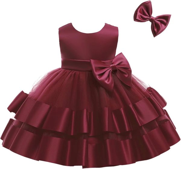 3M-6T Baby Girl Ruffle Lace Backless Pageant Dress Toddler Tutu Gown Flower Tulle Party Dresses - Image 13