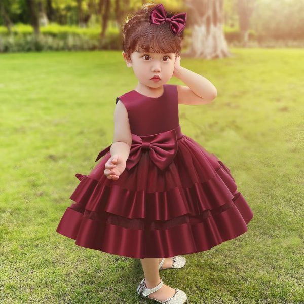 3M-6T Baby Girl Ruffle Lace Backless Pageant Dress Toddler Tutu Gown Flower Tulle Party Dresses - Image 14
