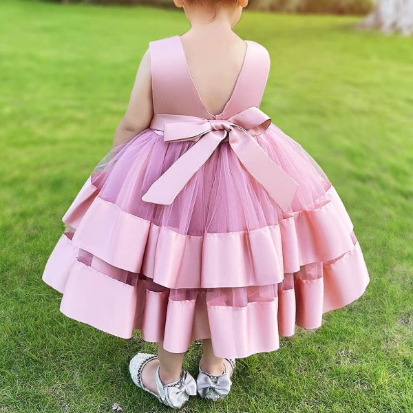 3M-6T Baby Girl Ruffle Lace Backless Pageant Dress Toddler Tutu Gown Flower Tulle Party Dresses - Image 18