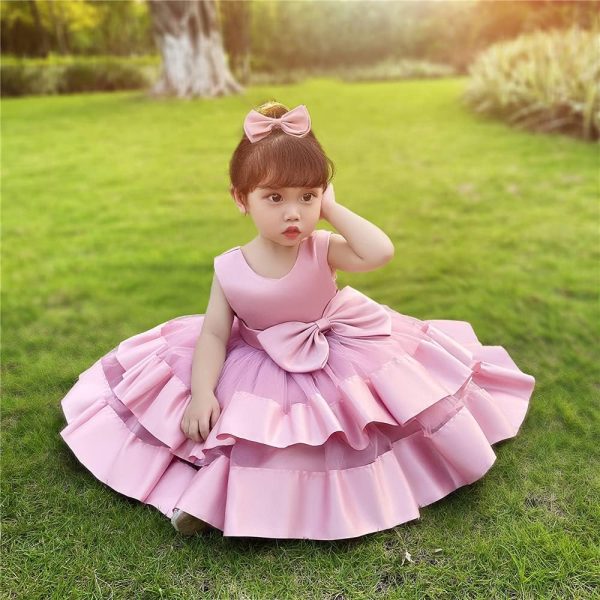 3M-6T Baby Girl Ruffle Lace Backless Pageant Dress Toddler Tutu Gown Flower Tulle Party Dresses - Image 19