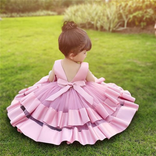 3M-6T Baby Girl Ruffle Lace Backless Pageant Dress Toddler Tutu Gown Flower Tulle Party Dresses - Image 20