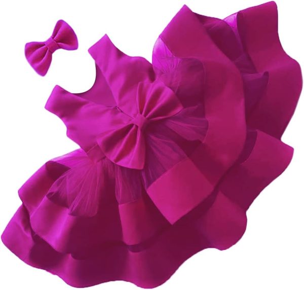 3M-6T Baby Girl Ruffle Lace Backless Pageant Dress Toddler Tutu Gown Flower Tulle Party Dresses - Image 21