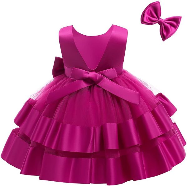 3M-6T Baby Girl Ruffle Lace Backless Pageant Dress Toddler Tutu Gown Flower Tulle Party Dresses - Image 22