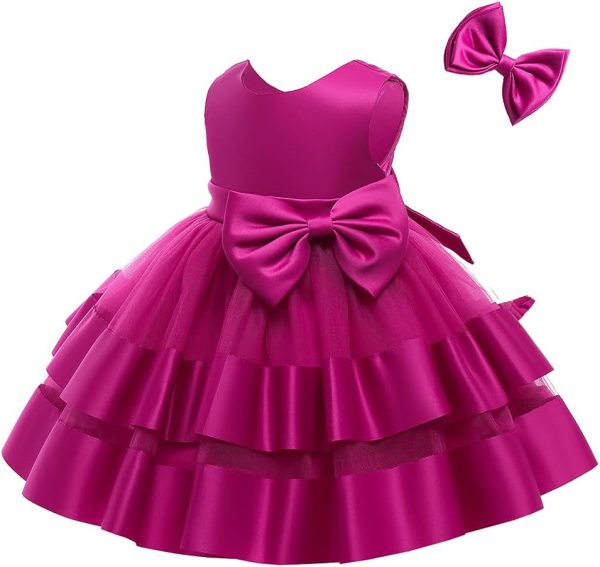 3M-6T Baby Girl Ruffle Lace Backless Pageant Dress Toddler Tutu Gown Flower Tulle Party Dresses - Image 23