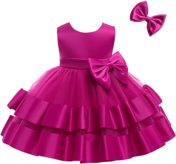 3M-6T Baby Girl Ruffle Lace Backless Pageant Dress Toddler Tutu Gown Flower Tulle Party Dresses - Image 24