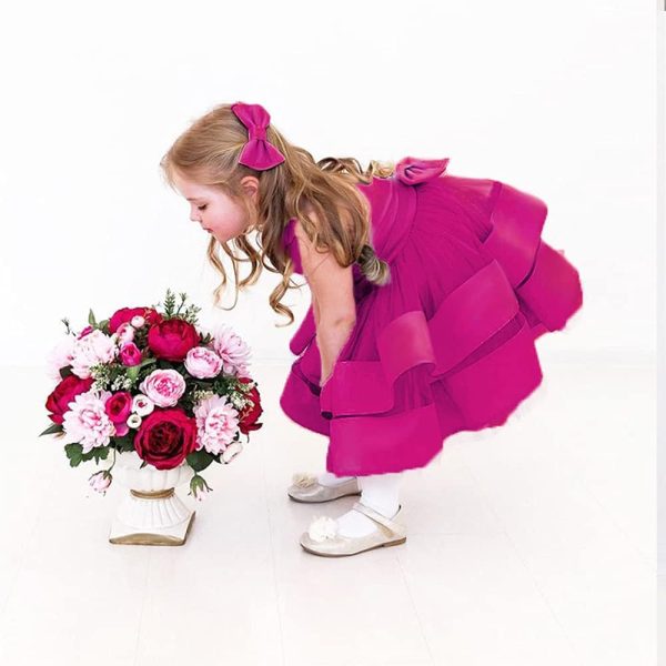 3M-6T Baby Girl Ruffle Lace Backless Pageant Dress Toddler Tutu Gown Flower Tulle Party Dresses - Image 25