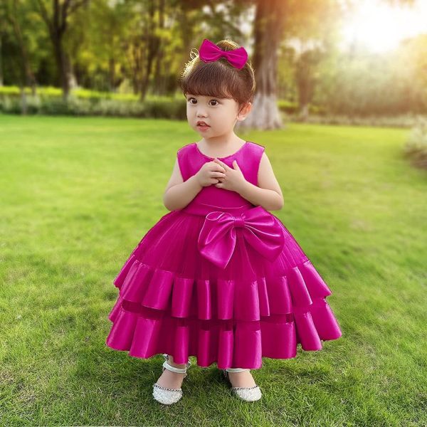 3M-6T Baby Girl Ruffle Lace Backless Pageant Dress Toddler Tutu Gown Flower Tulle Party Dresses - Image 26
