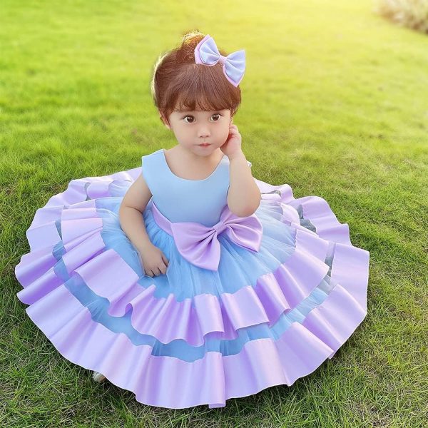 3M-6T Baby Girl Ruffle Lace Backless Pageant Dress Toddler Tutu Gown Flower Tulle Party Dresses - Image 31