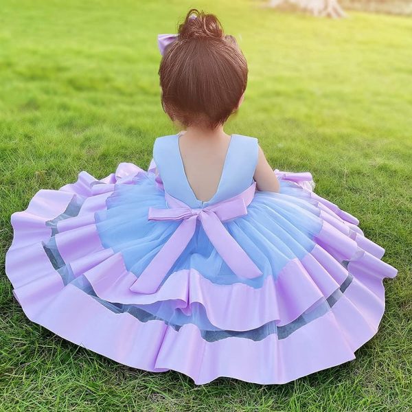 3M-6T Baby Girl Ruffle Lace Backless Pageant Dress Toddler Tutu Gown Flower Tulle Party Dresses - Image 32