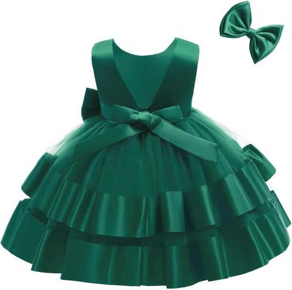 3M-6T Baby Girl Ruffle Lace Backless Pageant Dress Toddler Tutu Gown Flower Tulle Party Dresses - Image 34