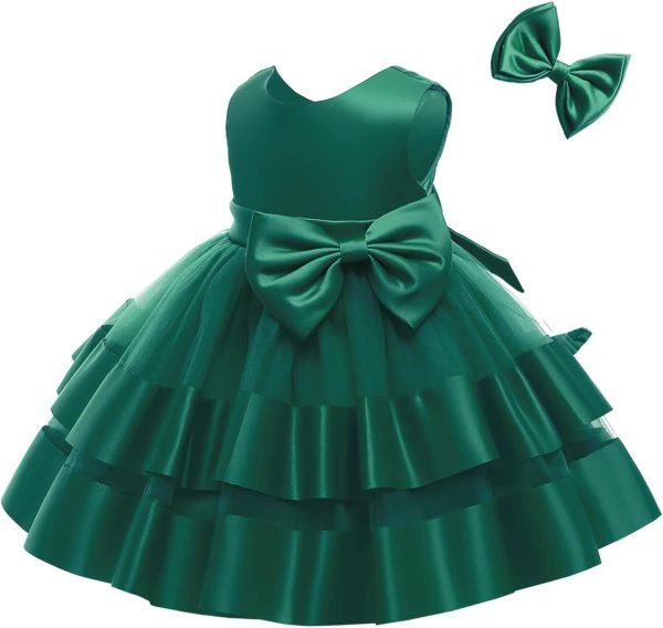 3M-6T Baby Girl Ruffle Lace Backless Pageant Dress Toddler Tutu Gown Flower Tulle Party Dresses - Image 35