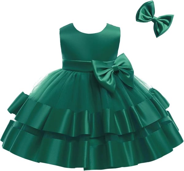3M-6T Baby Girl Ruffle Lace Backless Pageant Dress Toddler Tutu Gown Flower Tulle Party Dresses - Image 36