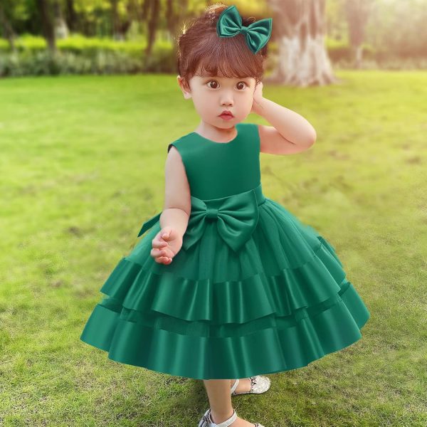 3M-6T Baby Girl Ruffle Lace Backless Pageant Dress Toddler Tutu Gown Flower Tulle Party Dresses - Image 37