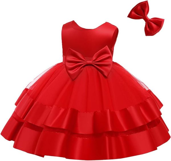 3M-6T Baby Girl Ruffle Lace Backless Pageant Dress Toddler Tutu Gown Flower Tulle Party Dresses - Image 40