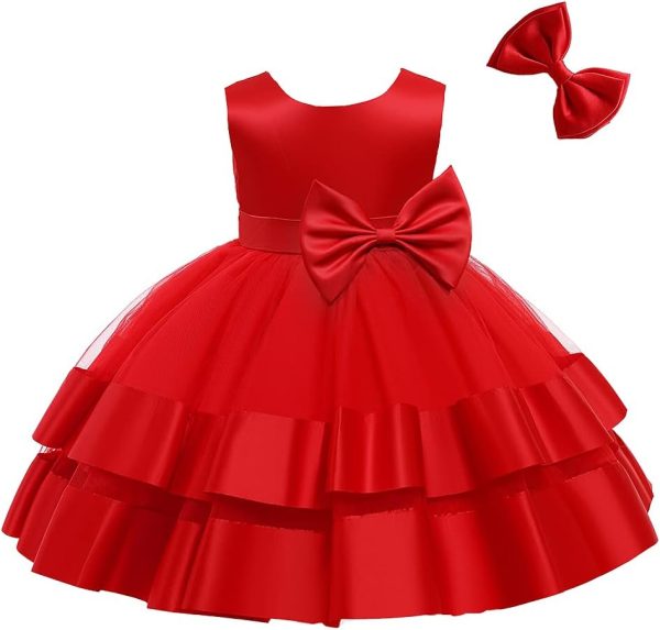 3M-6T Baby Girl Ruffle Lace Backless Pageant Dress Toddler Tutu Gown Flower Tulle Party Dresses - Image 41