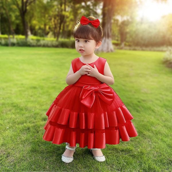 3M-6T Baby Girl Ruffle Lace Backless Pageant Dress Toddler Tutu Gown Flower Tulle Party Dresses - Image 42