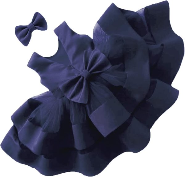 3M-6T Baby Girl Ruffle Lace Backless Pageant Dress Toddler Tutu Gown Flower Tulle Party Dresses - Image 43