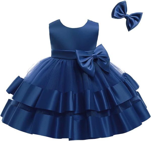 3M-6T Baby Girl Ruffle Lace Backless Pageant Dress Toddler Tutu Gown Flower Tulle Party Dresses - Image 46