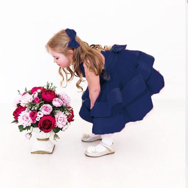 3M-6T Baby Girl Ruffle Lace Backless Pageant Dress Toddler Tutu Gown Flower Tulle Party Dresses - Image 47