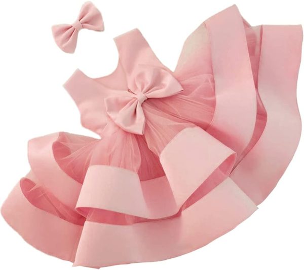 3M-6T Baby Girl Ruffle Lace Backless Pageant Dress Toddler Tutu Gown Flower Tulle Party Dresses - Image 48