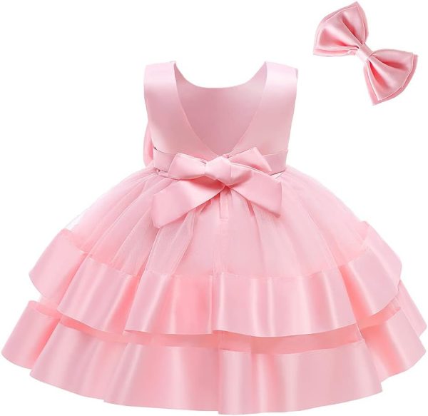 3M-6T Baby Girl Ruffle Lace Backless Pageant Dress Toddler Tutu Gown Flower Tulle Party Dresses - Image 49