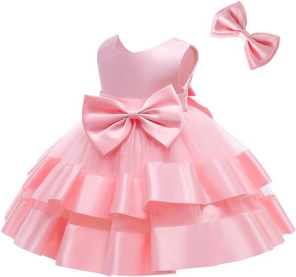 3M-6T Baby Girl Ruffle Lace Backless Pageant Dress Toddler Tutu Gown Flower Tulle Party Dresses - Image 50