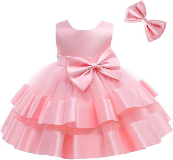 3M-6T Baby Girl Ruffle Lace Backless Pageant Dress Toddler Tutu Gown Flower Tulle Party Dresses - Image 51