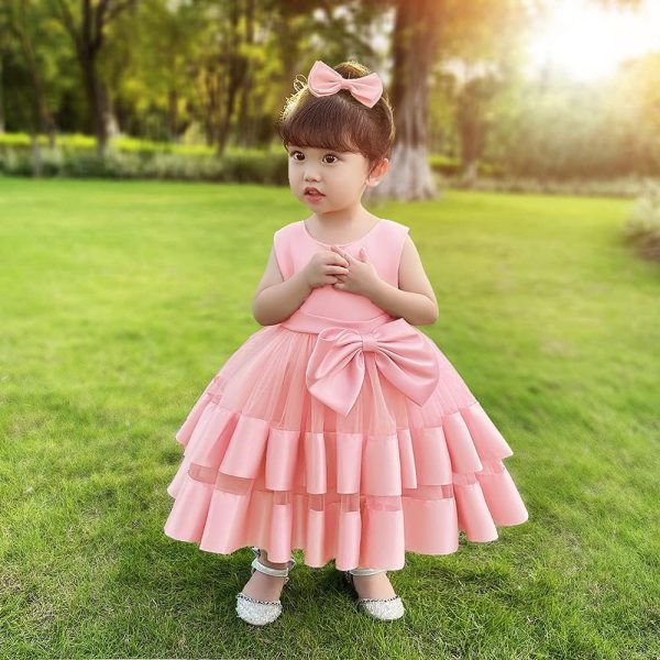 3M-6T Baby Girl Ruffle Lace Backless Pageant Dress Toddler Tutu Gown Flower Tulle Party Dresses - Image 52