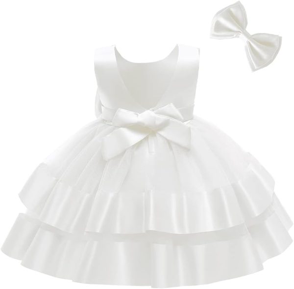 3M-6T Baby Girl Ruffle Lace Backless Pageant Dress Toddler Tutu Gown Flower Tulle Party Dresses - Image 55