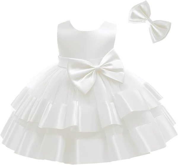 3M-6T Baby Girl Ruffle Lace Backless Pageant Dress Toddler Tutu Gown Flower Tulle Party Dresses - Image 57