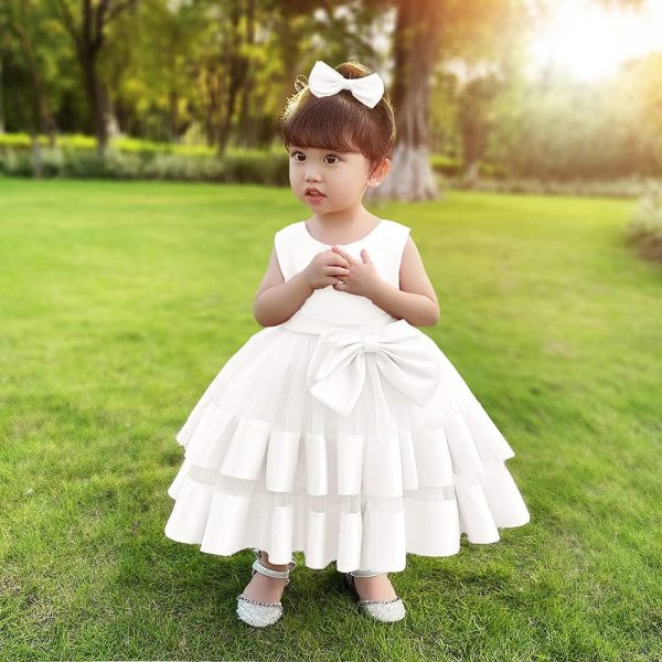 3M-6T Baby Girl Ruffle Lace Backless Pageant Dress Toddler Tutu Gown Flower Tulle Party Dresses - Image 58