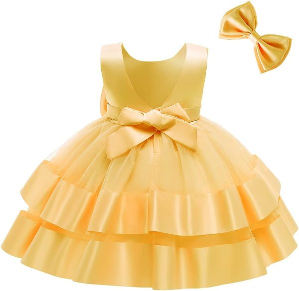 3M-6T Baby Girl Ruffle Lace Backless Pageant Dress Toddler Tutu Gown Flower Tulle Party Dresses - Image 60