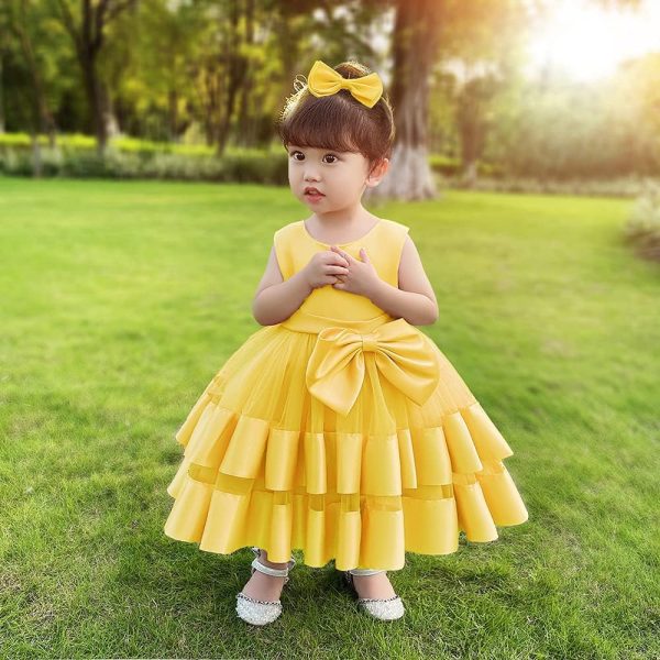 3M-6T Baby Girl Ruffle Lace Backless Pageant Dress Toddler Tutu Gown Flower Tulle Party Dresses - Image 63