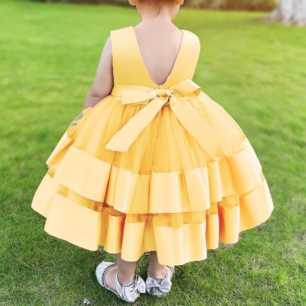 3M-6T Baby Girl Ruffle Lace Backless Pageant Dress Toddler Tutu Gown Flower Tulle Party Dresses - Image 64