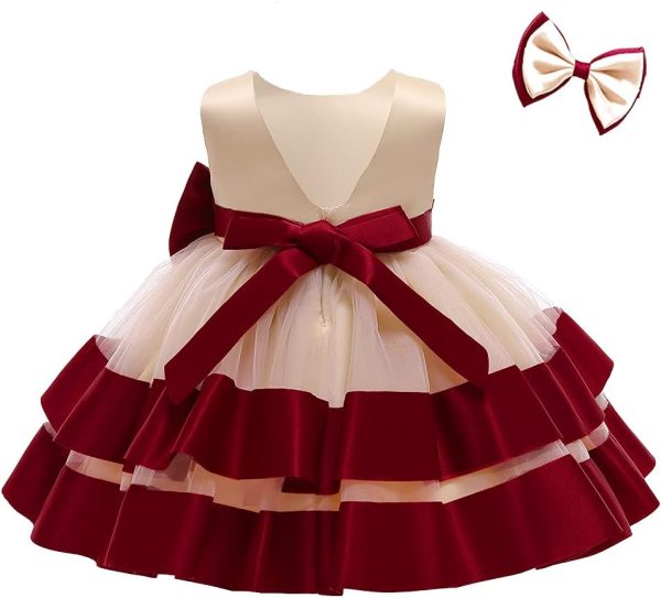 3M-6T Baby Girl Ruffle Lace Backless Pageant Dress Toddler Tutu Gown Flower Tulle Party Dresses - Image 65