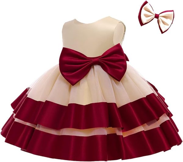 3M-6T Baby Girl Ruffle Lace Backless Pageant Dress Toddler Tutu Gown Flower Tulle Party Dresses - Image 66