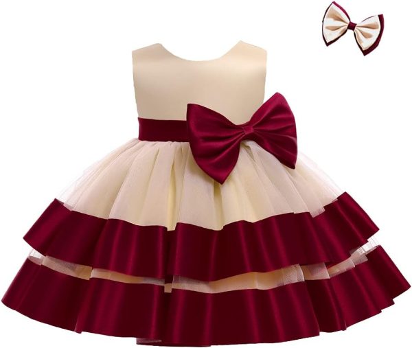 3M-6T Baby Girl Ruffle Lace Backless Pageant Dress Toddler Tutu Gown Flower Tulle Party Dresses - Image 67