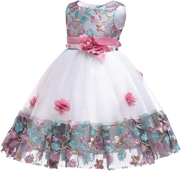12M-8T Toddler Pageant Flower Girl Lace Dress Little Girls Party Wedding Formal Dresses