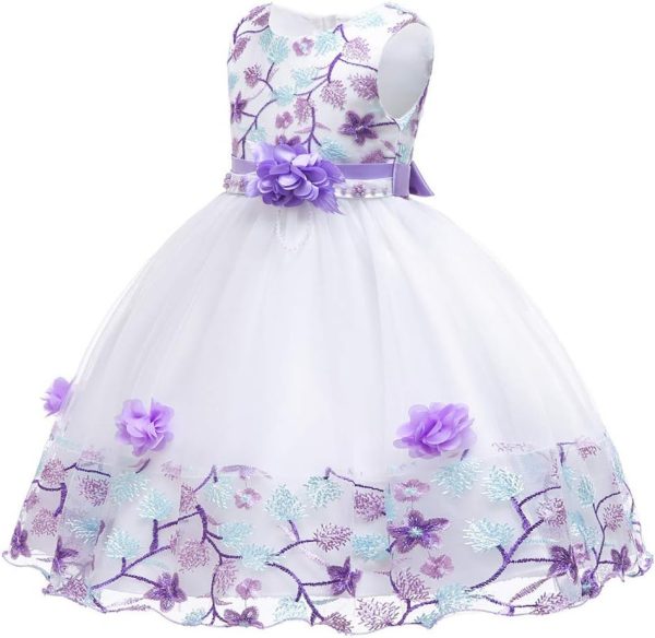 12M-8T Toddler Pageant Flower Girl Lace Dress Little Girls Party Wedding Formal Dresses - Image 5