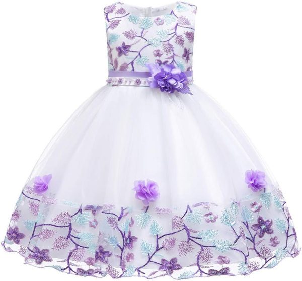 12M-8T Toddler Pageant Flower Girl Lace Dress Little Girls Party Wedding Formal Dresses - Image 6