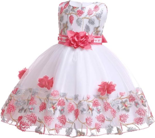 12M-8T Toddler Pageant Flower Girl Lace Dress Little Girls Party Wedding Formal Dresses - Image 8