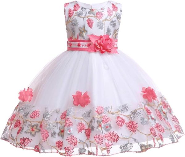 12M-8T Toddler Pageant Flower Girl Lace Dress Little Girls Party Wedding Formal Dresses - Image 9