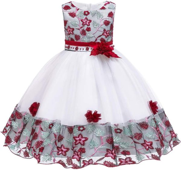 12M-8T Toddler Pageant Flower Girl Lace Dress Little Girls Party Wedding Formal Dresses - Image 12