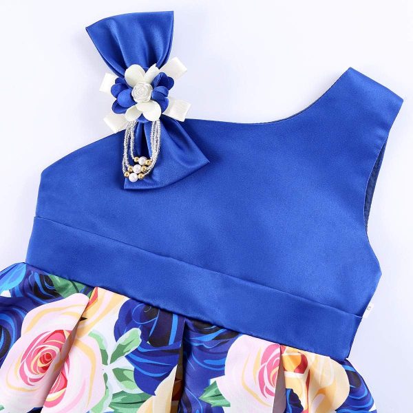 2-9T Flower Girls Floral Dresses Toddler Pageant Striped Dress - Image 3