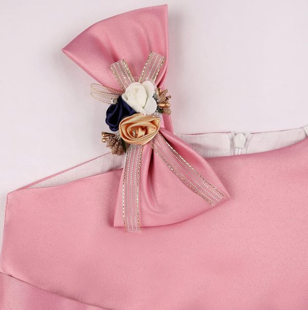 2-9T Flower Girls Floral Dresses Toddler Pageant Striped Dress - Image 12